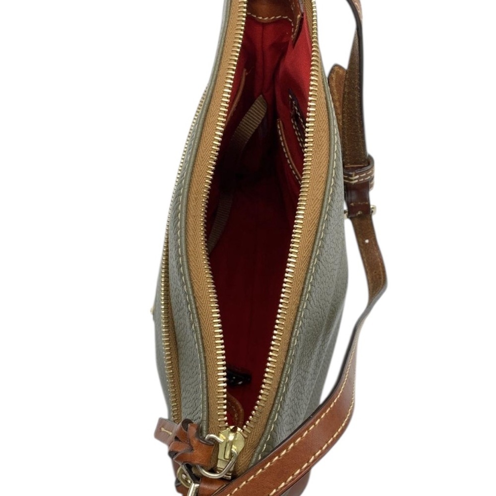 Dooney & Bourke Olive Green Pebble Grain Leather Crossbody Bag - Picture 6 of 13